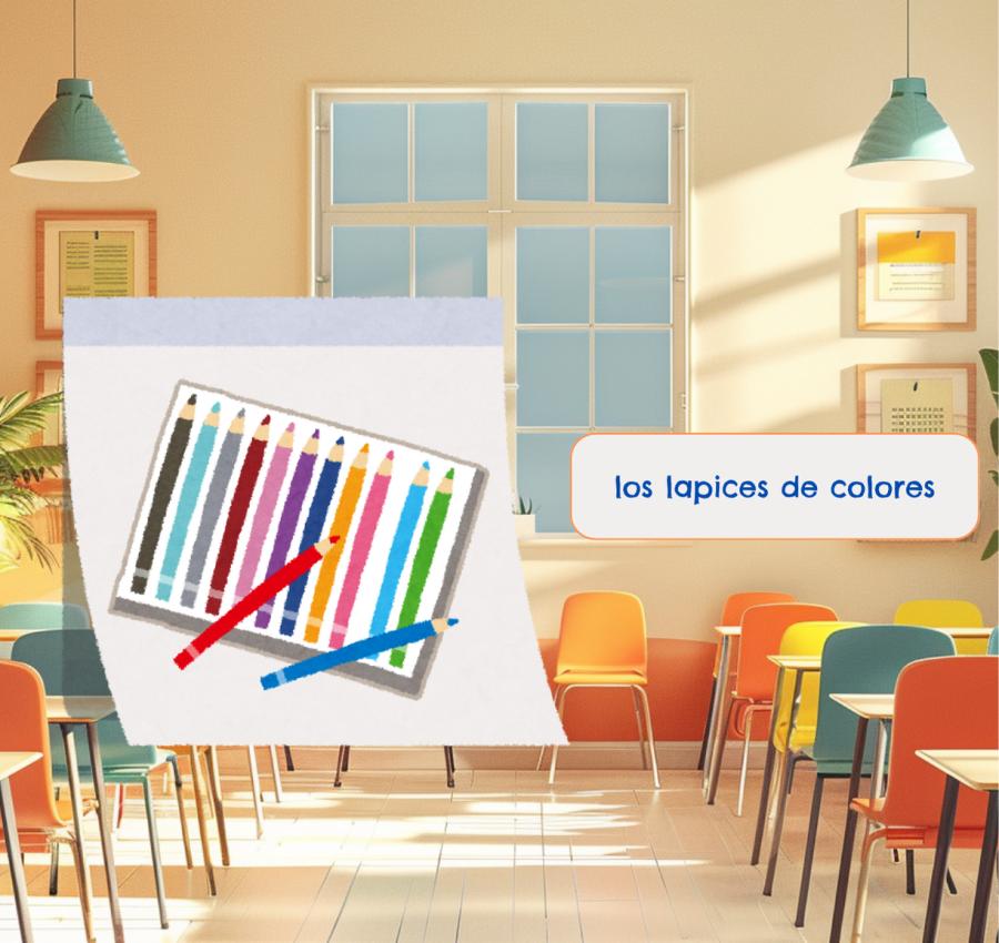 genially spanish lesson, matetiales escolares genially,  online lesson, interactive lesson, Clan 7 genially