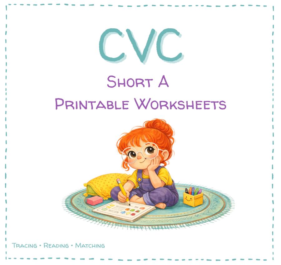 CVC short A printable worksheet
