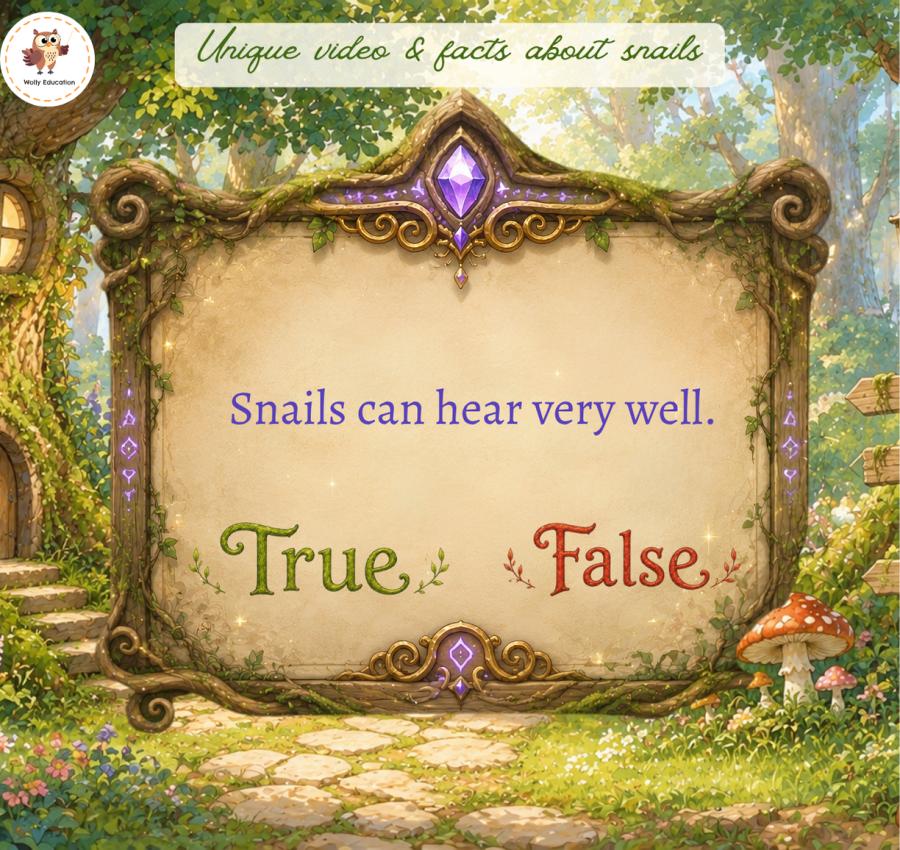 genially lesson, genially snails, snails lesson, snails English lesson, snail vocabulary for kids, interactive English lesson, ESL animals lesson, animals vocabulary, reading practice for kids, speaking activity for kids, true false ESL, Genially lesson for kids, online English lesson, preschool English, kindergarten English, young learners ESL, science English for kids, nature vocabulary, Wolly Education