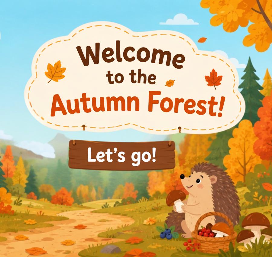 genially autumn, autumn English lesson for kids, autumn vocabulary for kids, forest vocabulary English, autumn ESL activities, English lesson young learners, interactive English lesson, autumn games for kids, forest animals English, mushroom vocabulary, berries vocabulary, ESL autumn lesson, English activities for preschoolers, English activities for kindergarten