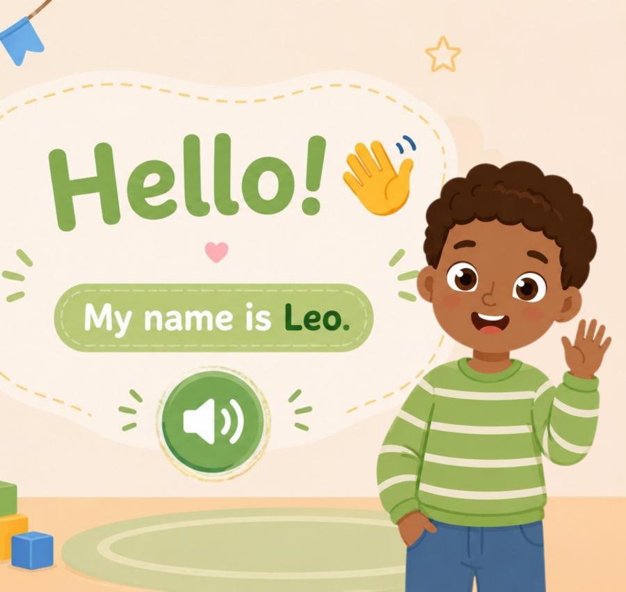 genially kindergarten, Interactive Welcome to Kindergarten English lesson for preschool children about friendship and classroom rules